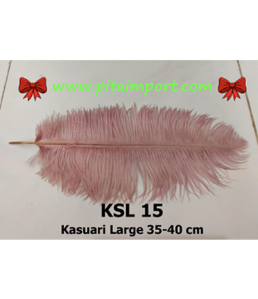 Bulu Kasuari Large Pink Rose Gold (KSL 15)